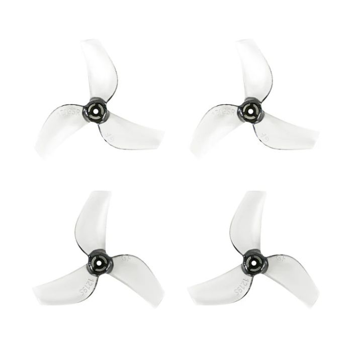 Gemfan 1219S 3-Blade Props (1.0mm Shaft )4pcs-Clear Grey
