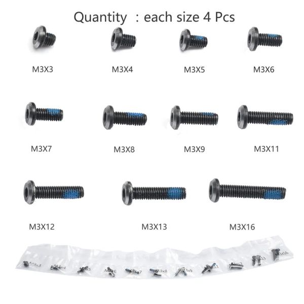 M3 *3*4*5*6*7*8*9*11*12*13*16  Screw Pack (4pcs)